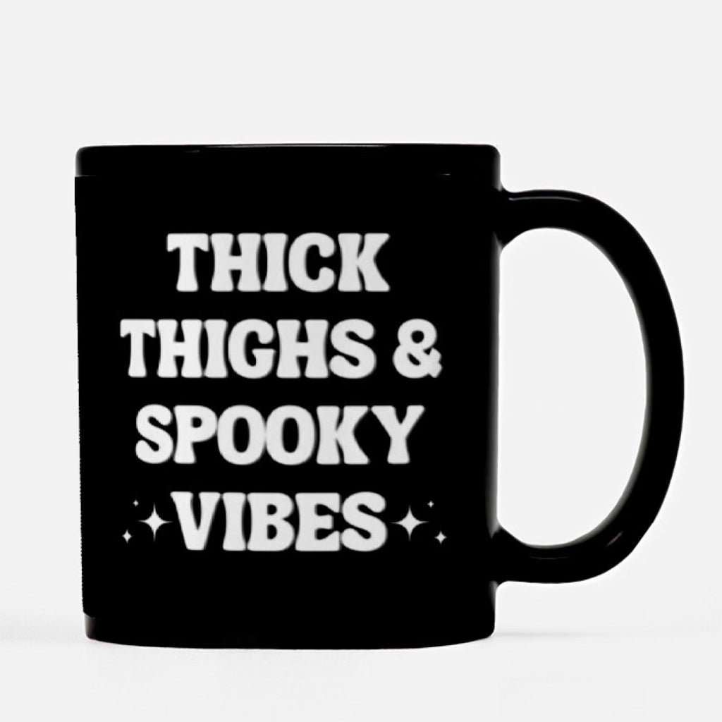 Thick Thighs Spooky Vibes Mug