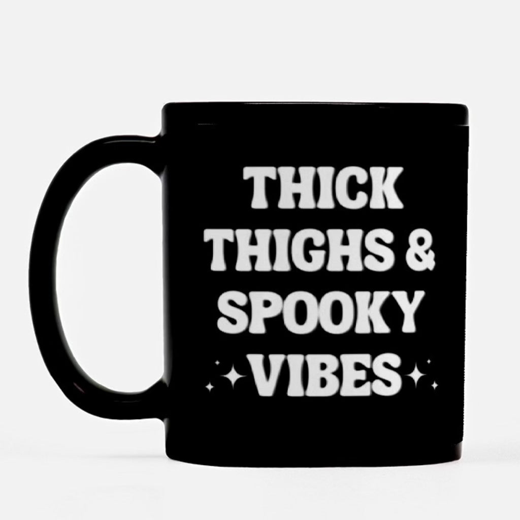 Thick Thighs Spooky Vibes Mug